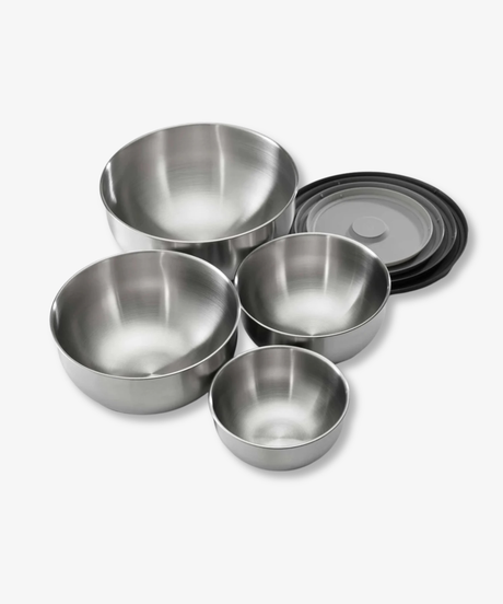 Nest™ Prep&Store Skålset 4 delar i Rostfritt Stål – Joseph Joseph